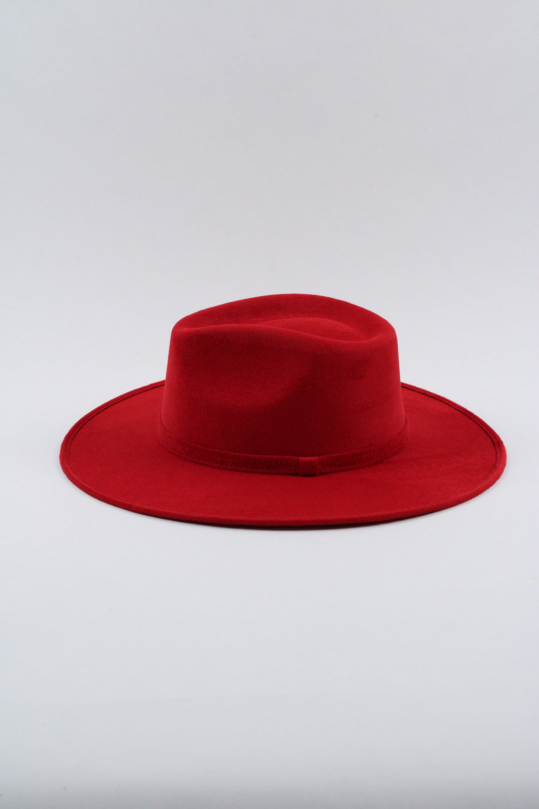 Vegan Suede Rancher Hat - Lipstick Red