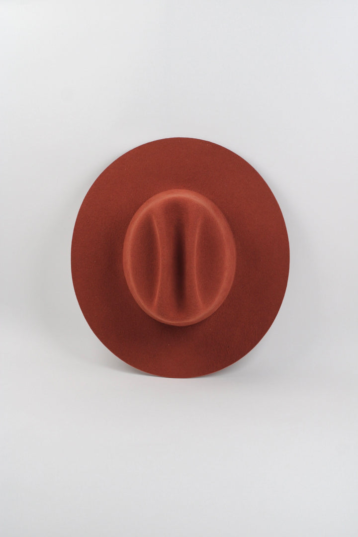 The Quinn Cattlemen Wool Felt Hat - Brick
