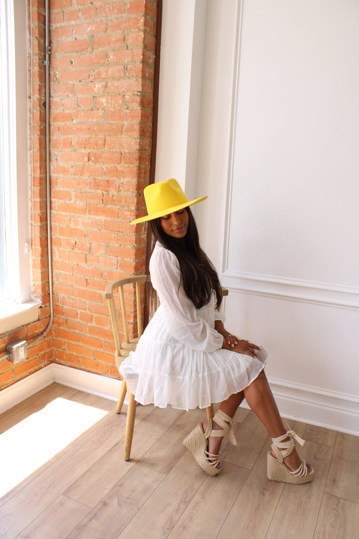 The Paige Rancher - Wool Felt - Yellow