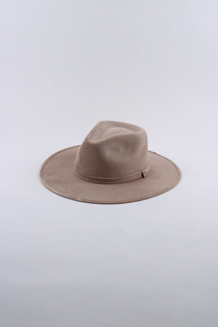 Vegan Suede Rancher Hat - Sand