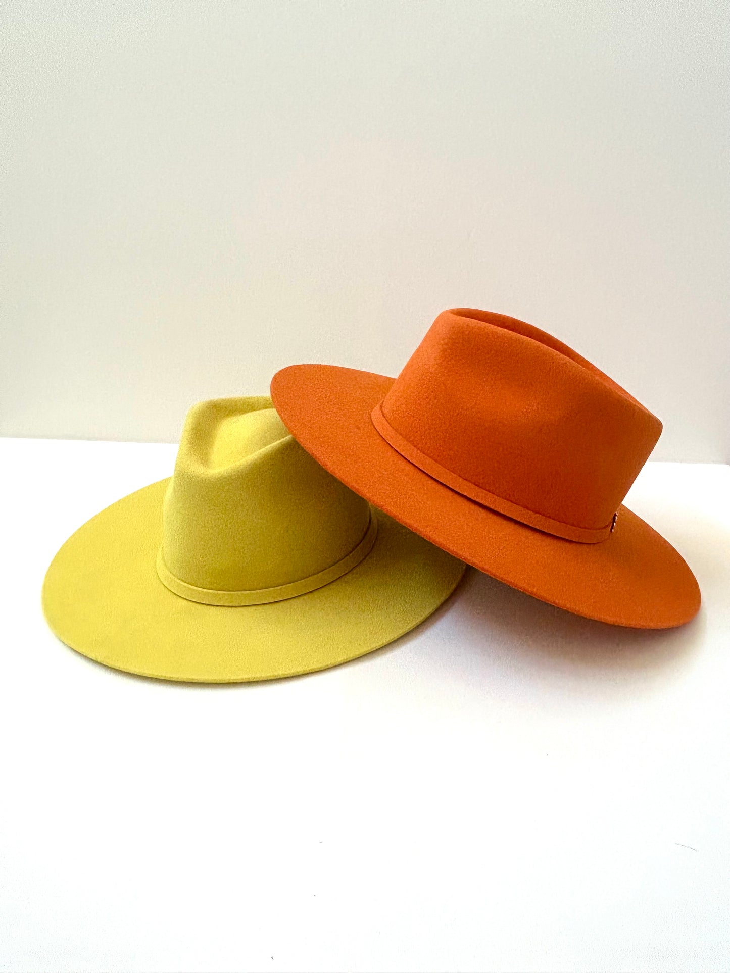 Emery Merino Wool Teardrop Rancher Hat - Orange