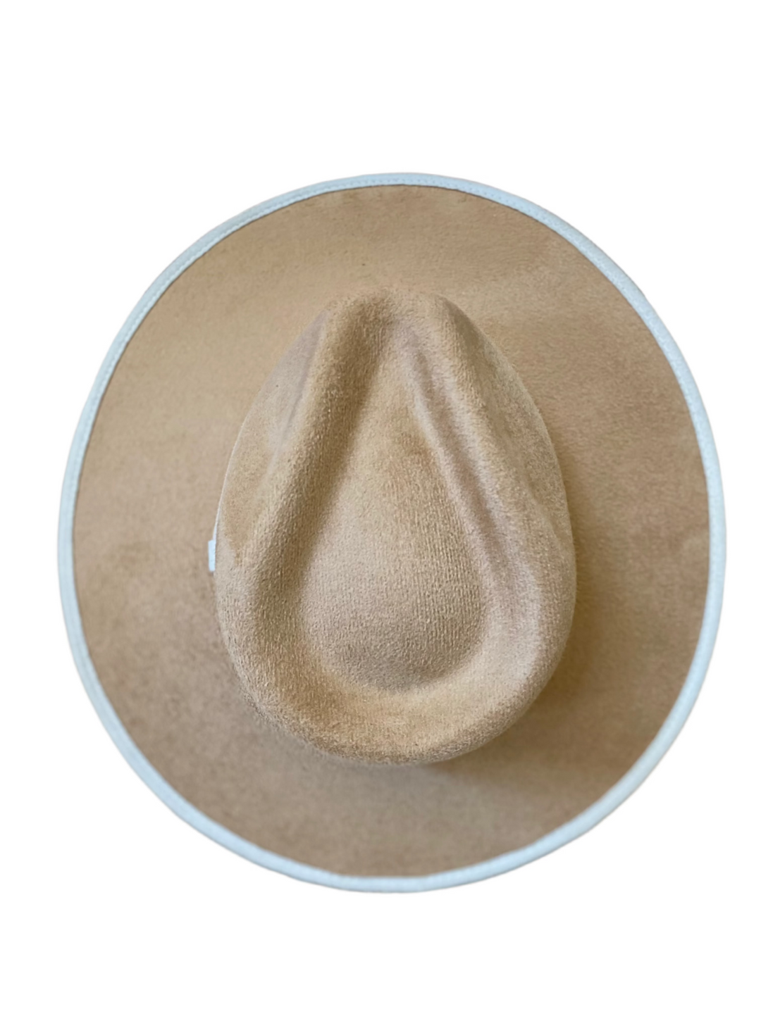Vegan Suede Rancher Hat - Duo Tone -  Cappuccino + Ivory