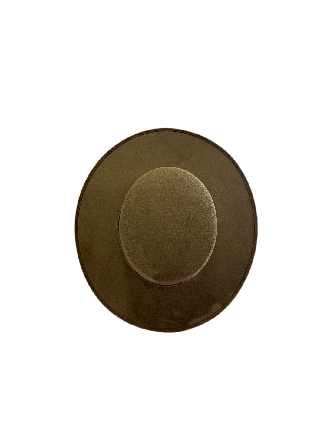 Vegan Suede Flat Top Hat-  Mocha