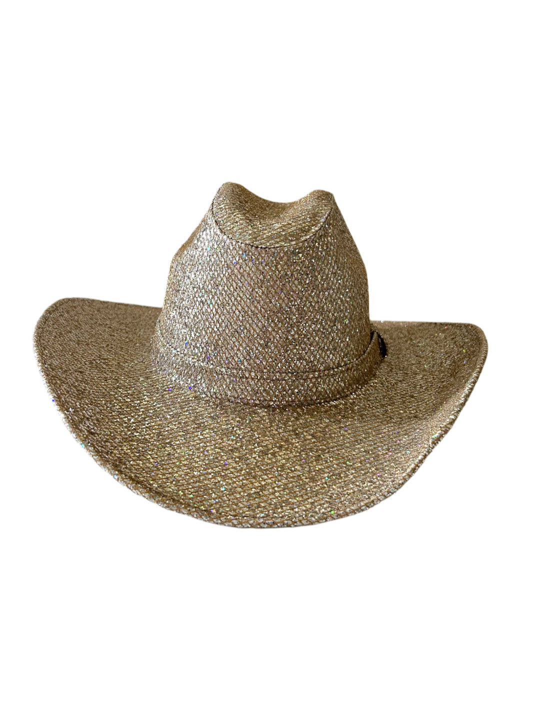 Western Glitter Hat - Champagne