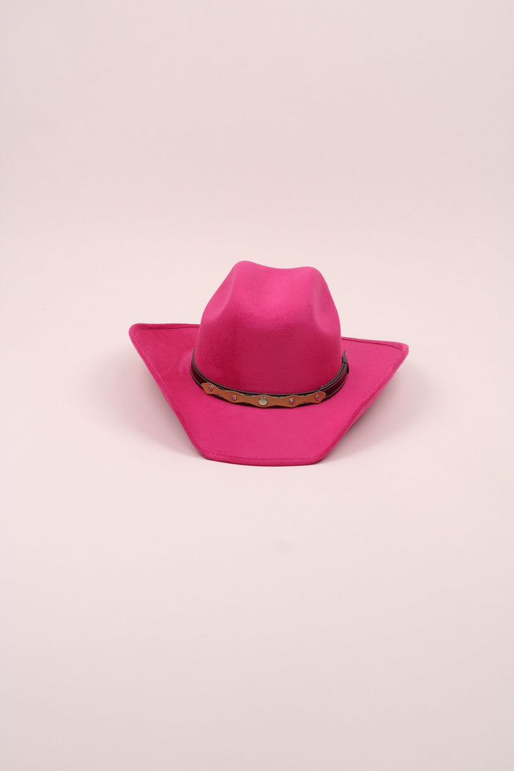Kids Vegan Suede Austin Hat - Magenta