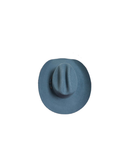 Wren Merino Wool Western Hat - Steel Blue