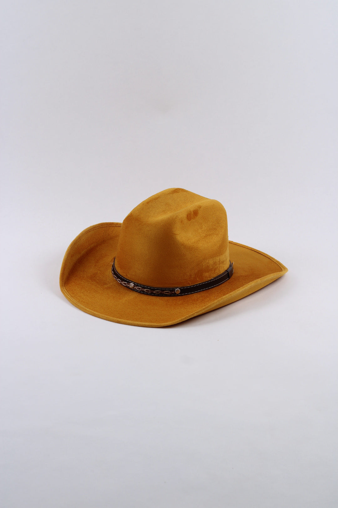 Austin Vegan Suede Cowboy Hat- Mustard Yellow