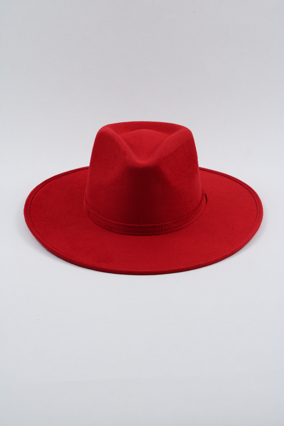 Vegan Suede Rancher Hat - Lipstick Red