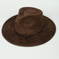 PREORDER Vegan Suede Rancher Hat - Chocolate Brown