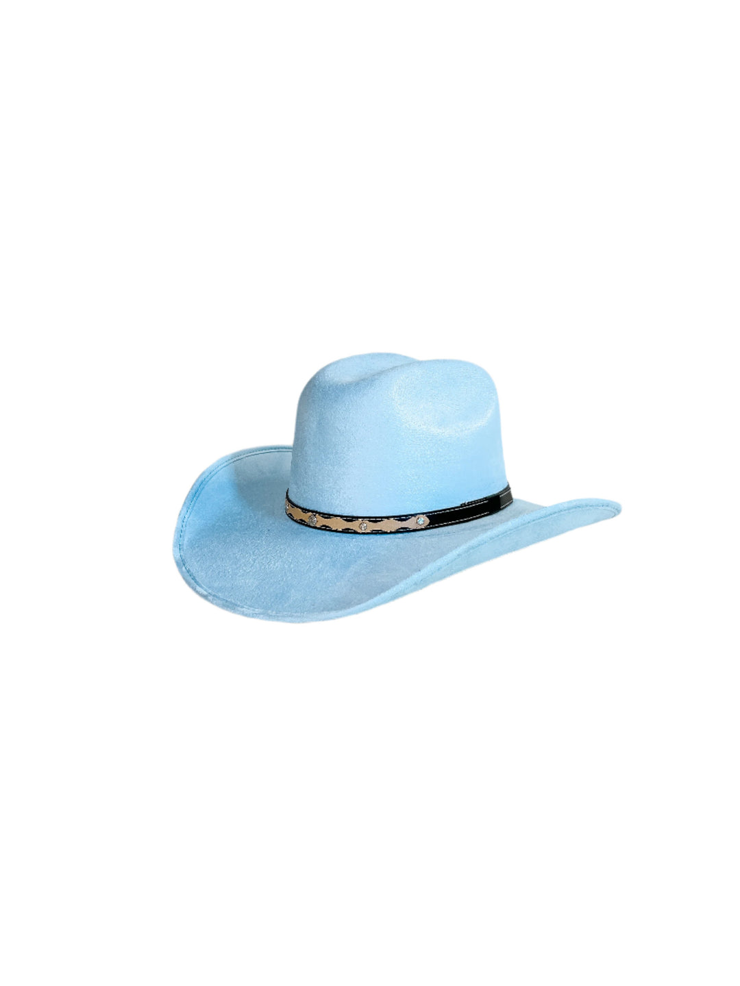 Austin Vegan Suede Cowboy Hat- Sky Blue