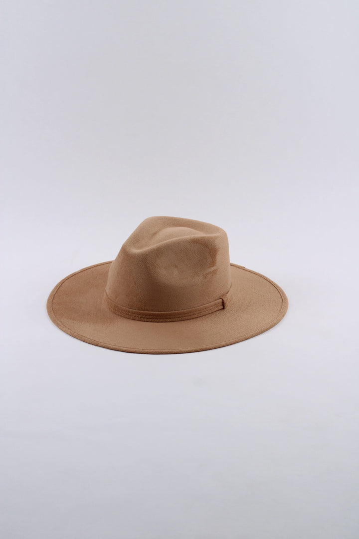 Vegan Suede Rancher Hat - Cappuccino