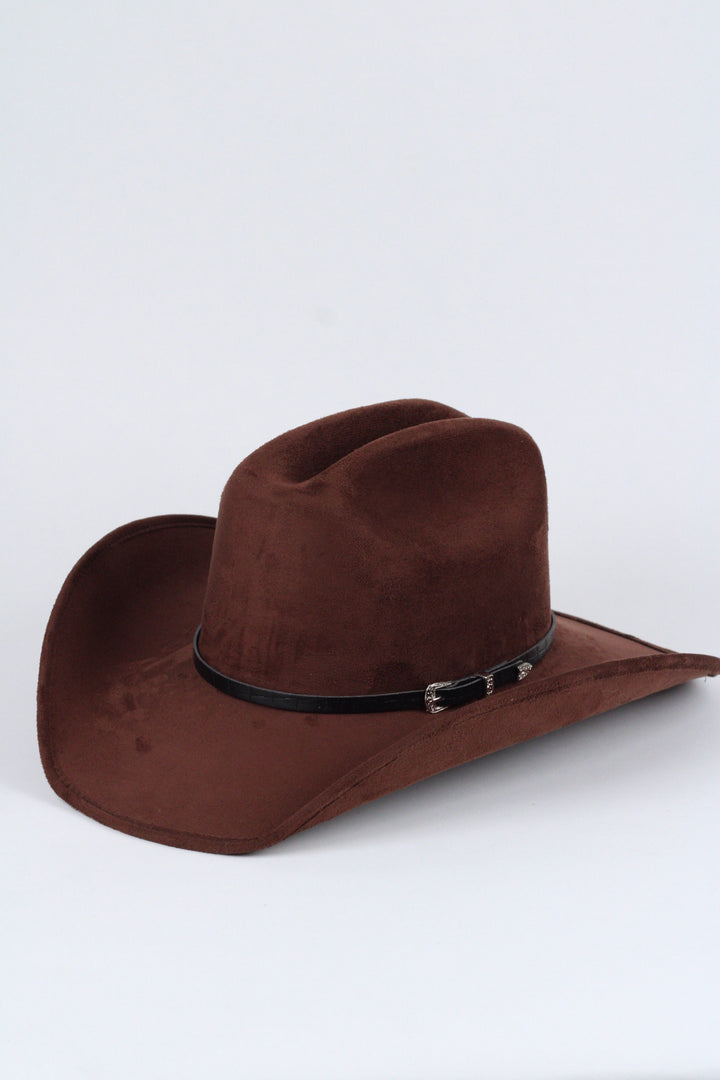 Crocodile Print Leather Hat Band w/ Buckle