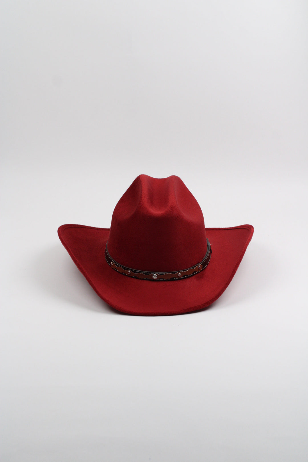 Texana Vegan Suede Cowboy Hat - Burgundy