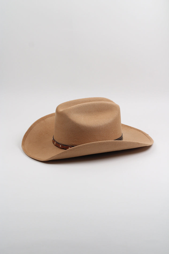 Texana Vegan Suede Cowboy Hat - Cappuccino