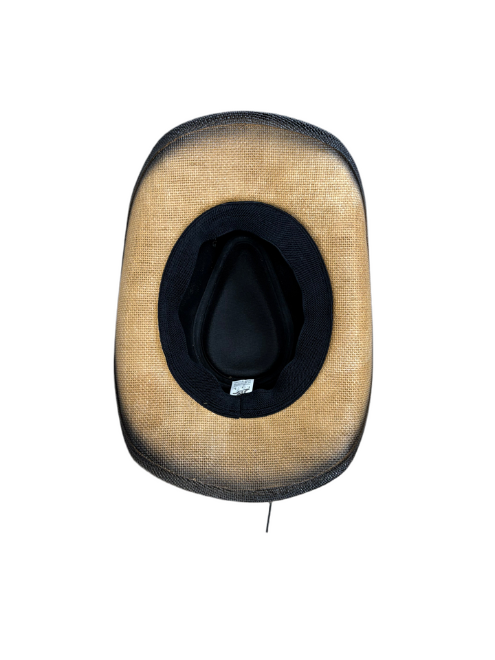 Ellie Cowboy Straw Hat- Brown with Black Band