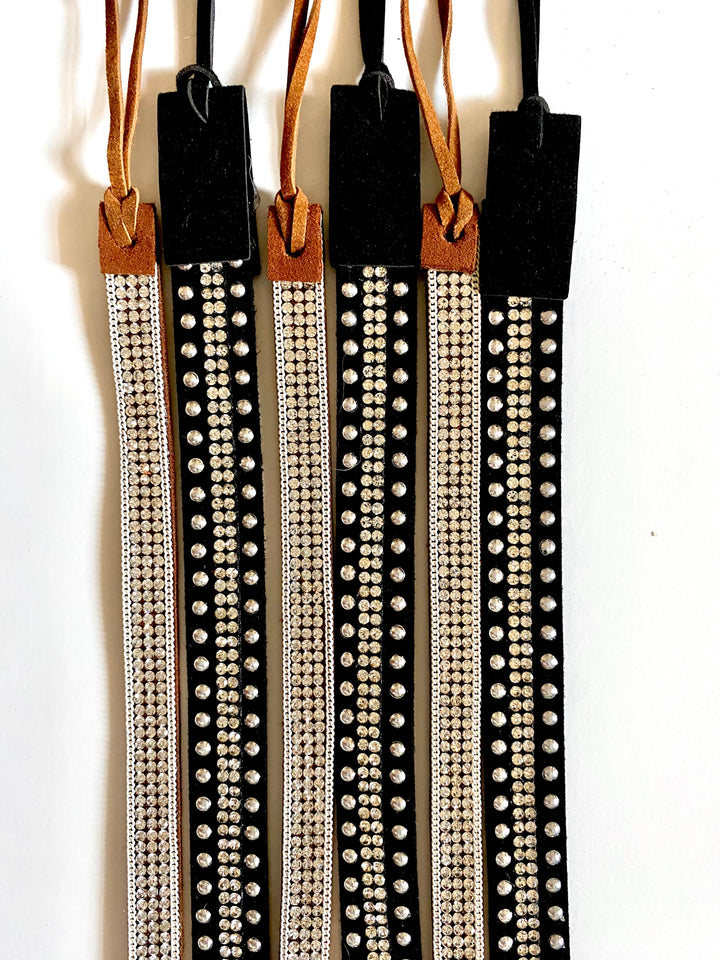 Rhinestone Suede Hat Bands
