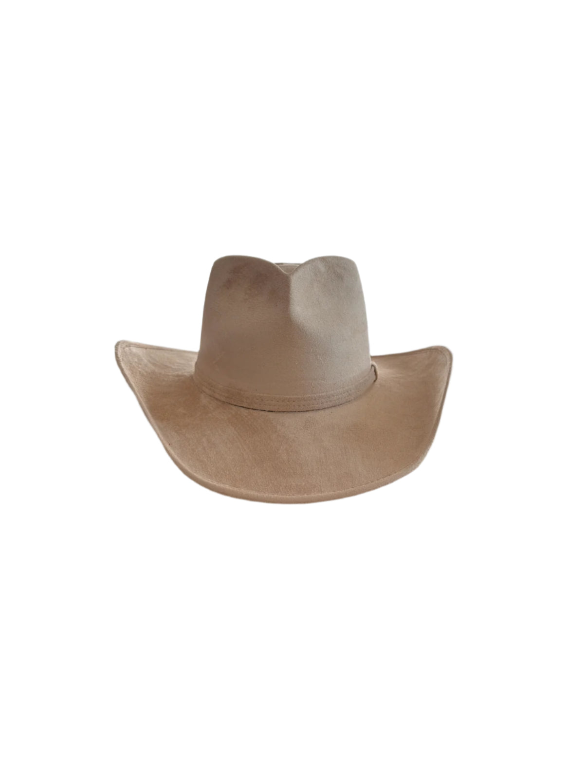 Vegan Suede Heart Shaped Cowboy Hat- Nude