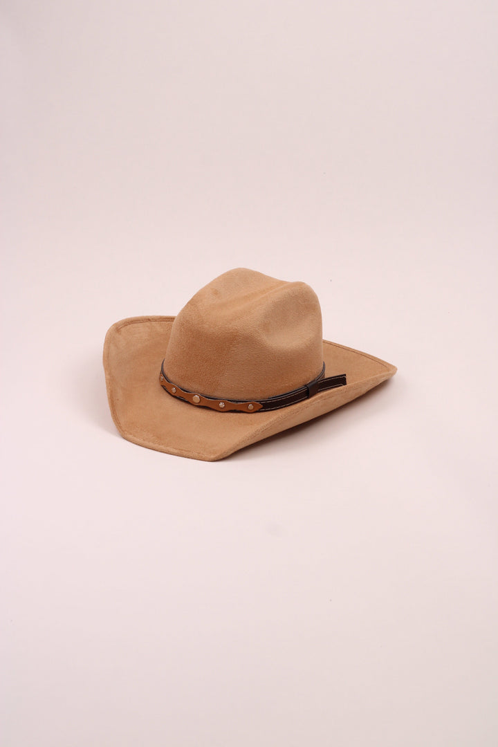 Kids Vegan Suede Austin Hat - Cappuccino
