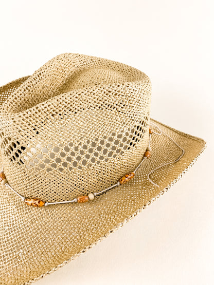 Bayside Rancher Raffia Hat - Cappuccino