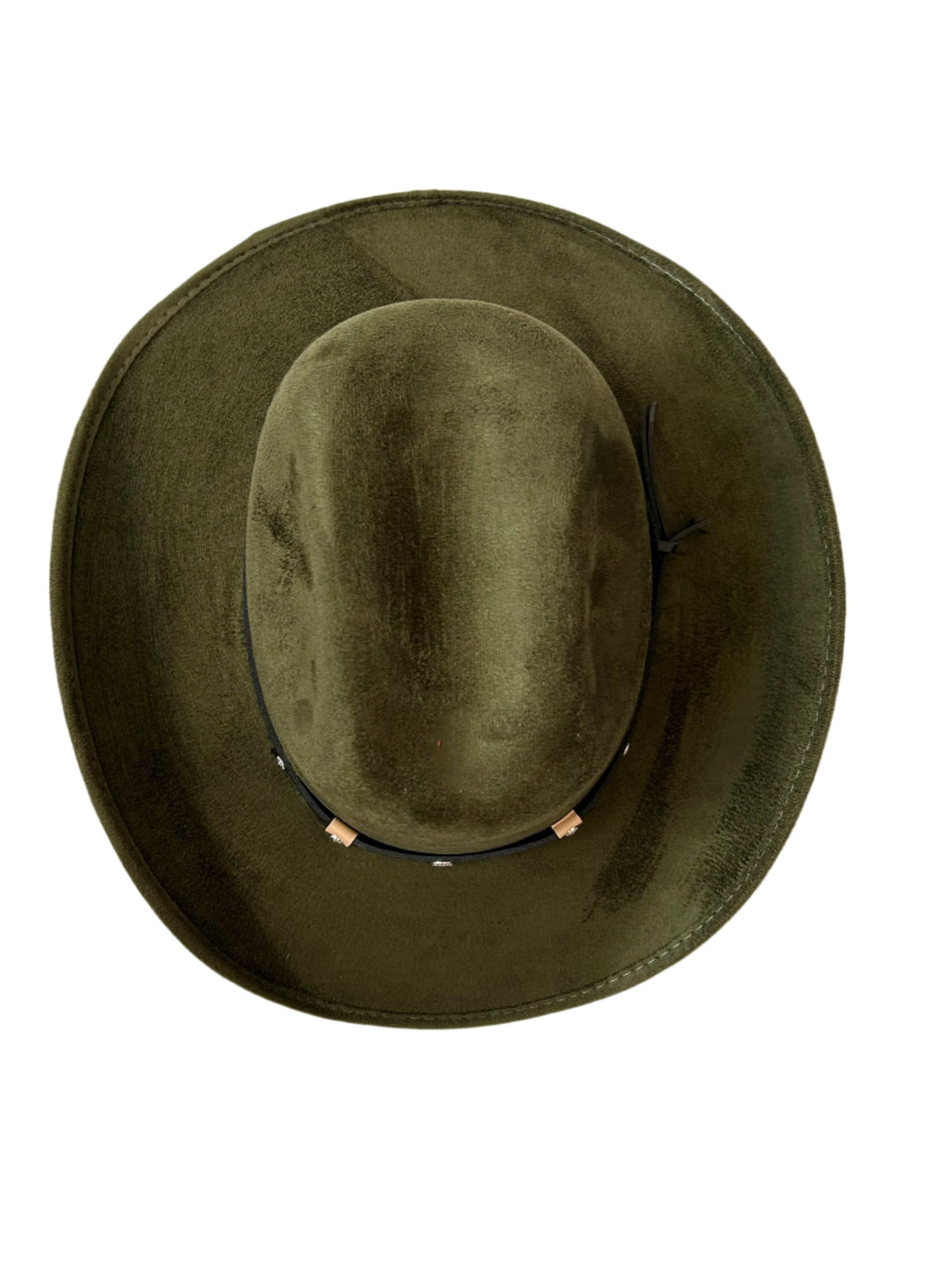 Kids Vegan Suede Austin Hat - Olive Green