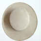 Imperfect Vegan Suede Hat - Flat Top - Ivory