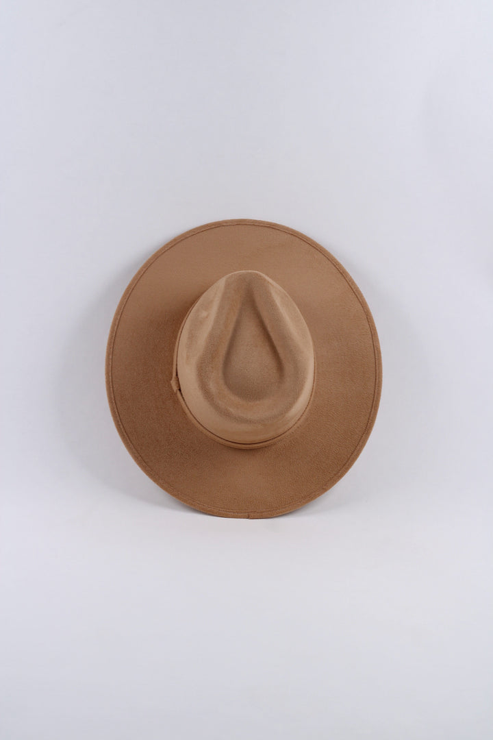 Vegan Suede Rancher Hat - Cappuccino