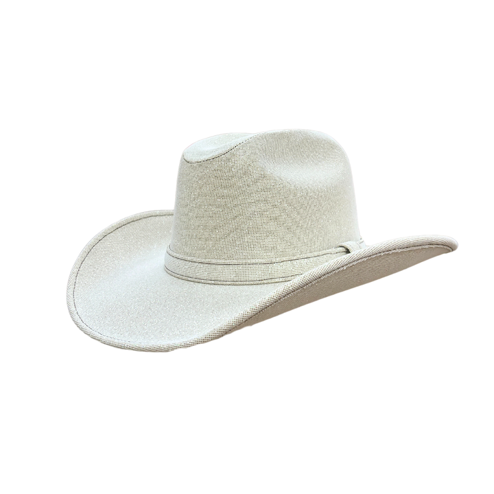 Western Cowboy Glitter Hat- Ivory