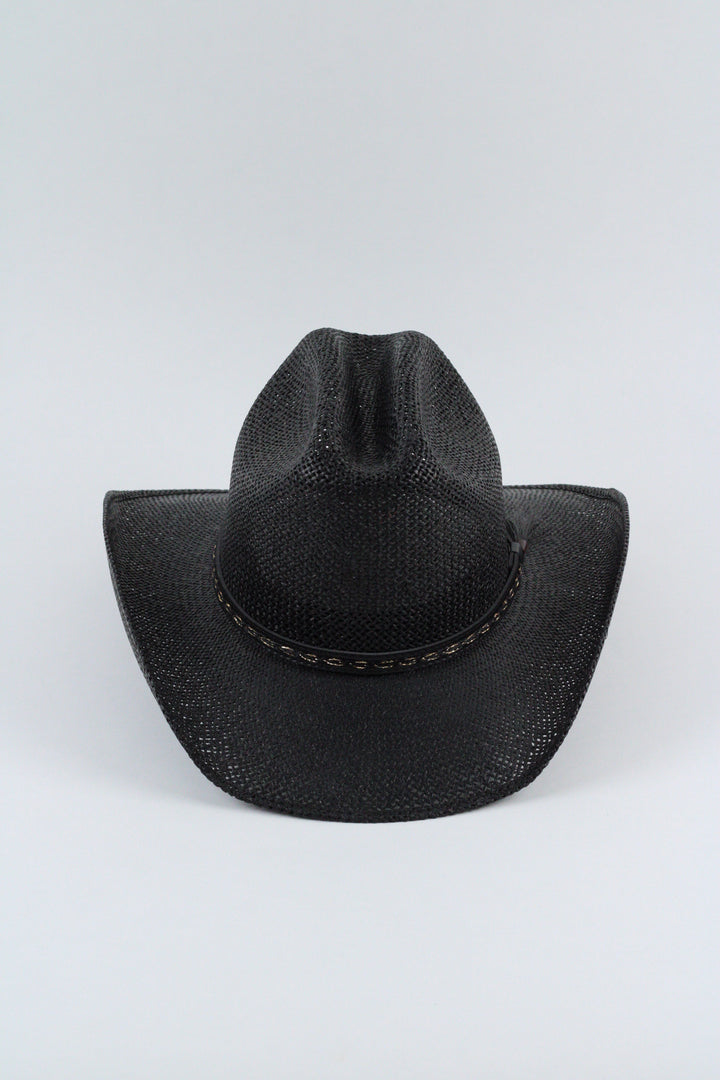 The Montecito Raffia Cowboy Hat - black