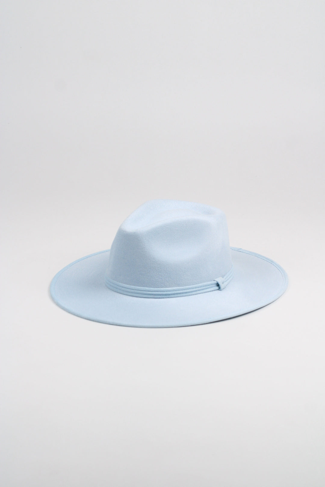 Vegan Suede Rancher Hat - Sky Blue