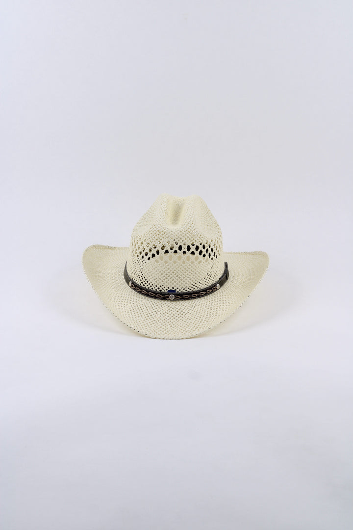 The Montecito Raffia Cowboy Hat - Ivory