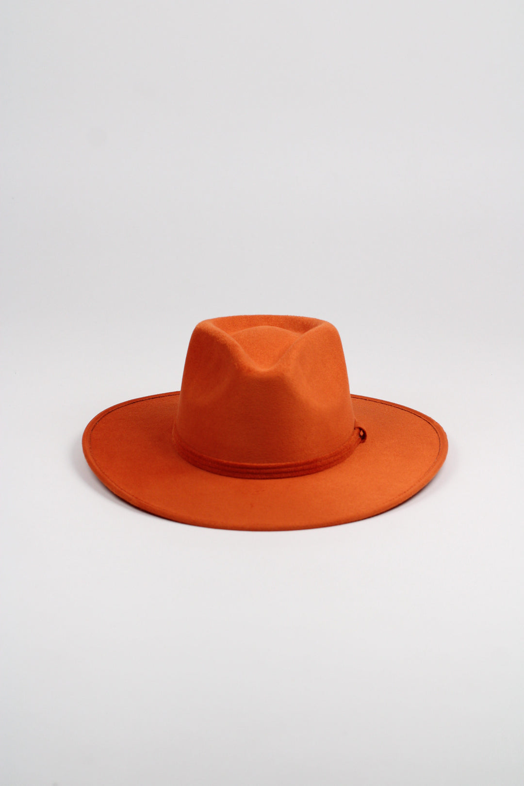 Vegan Suede Rancher Hat - Orange