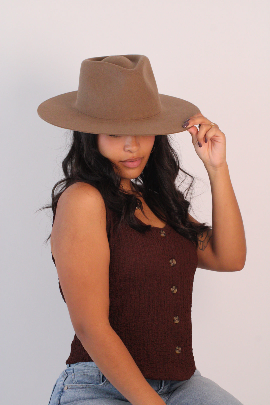 The Paige Rancher - Wool Felt - Khaki