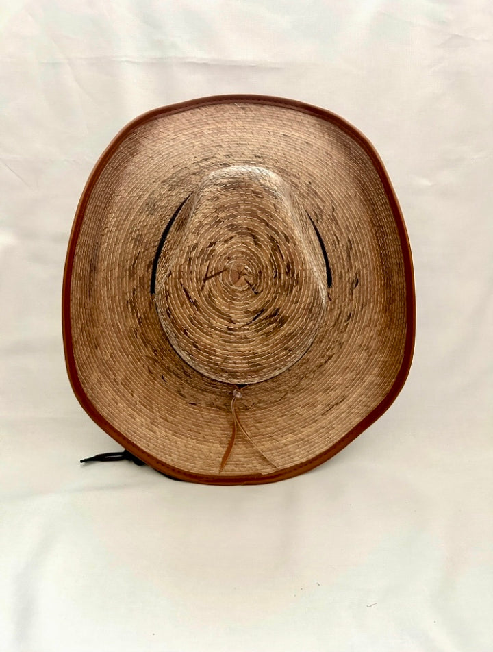 Red Rock Palm Leaf Rancher Cowboy Hat - Saddle Brown