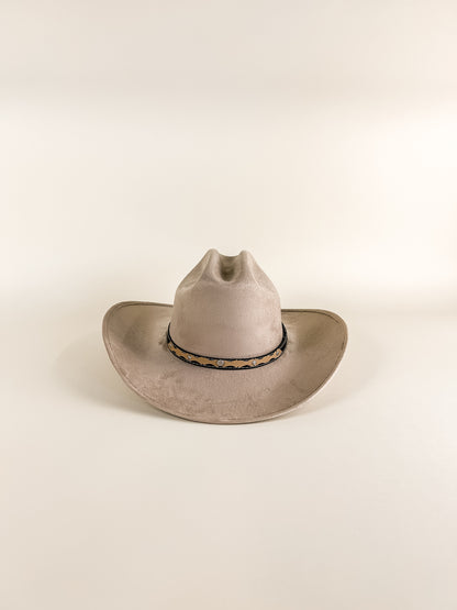 Texana Vegan Suede Cowboy Hat- Sand