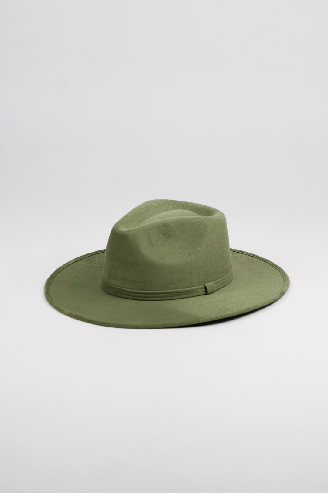 Vegan Suede Rancher Hat - Sage
