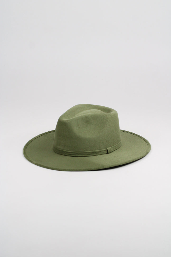 Vegan Suede Rancher Hat - Sage