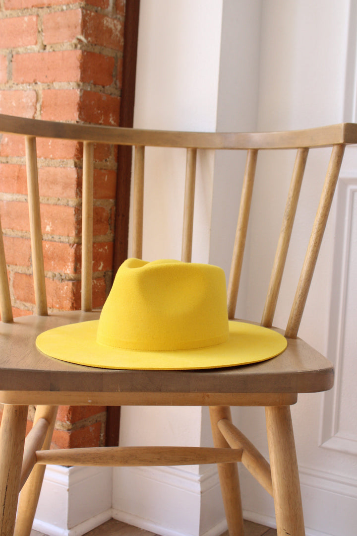 The Paige Rancher - Wool Felt - Yellow