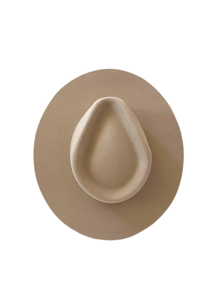 Emery Merino Wool Teardrop Rancher Hat - Desert Sand
