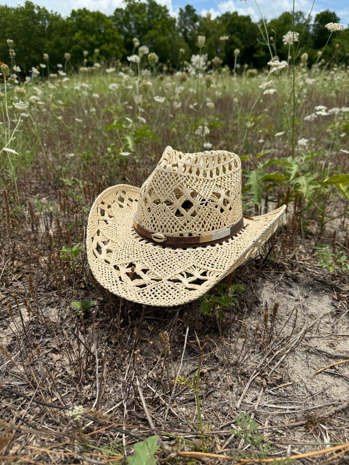 Bayside Rancher Raffia Hat - Beige