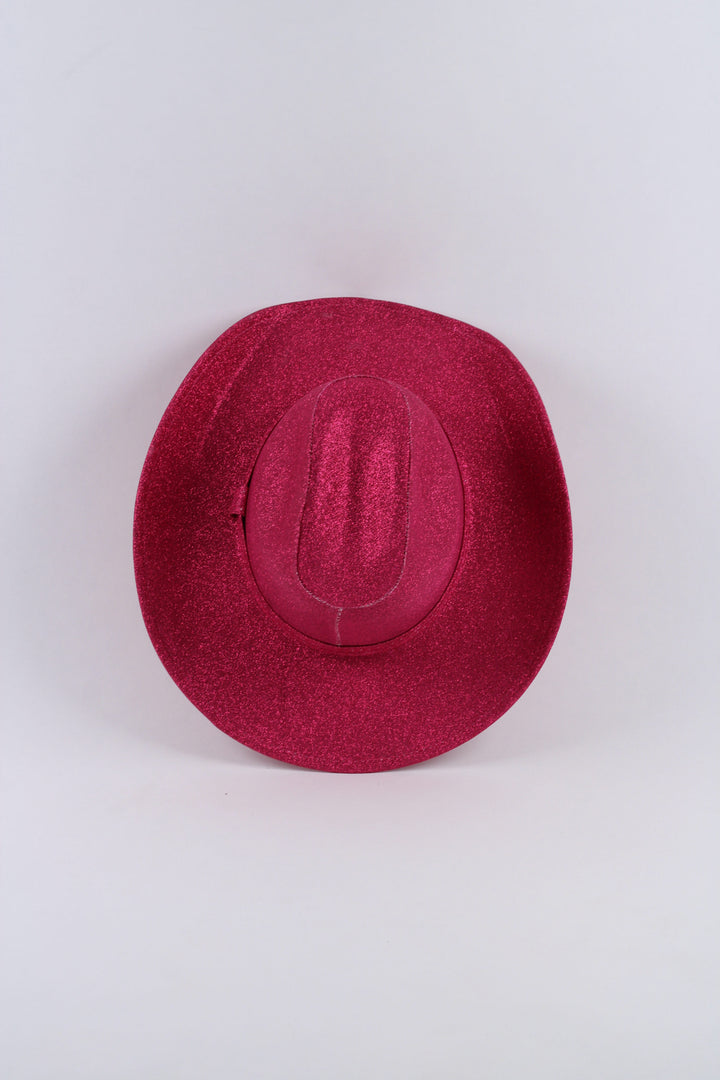 Imperfect Western Cowboy Glitter Hat- Hot Pink