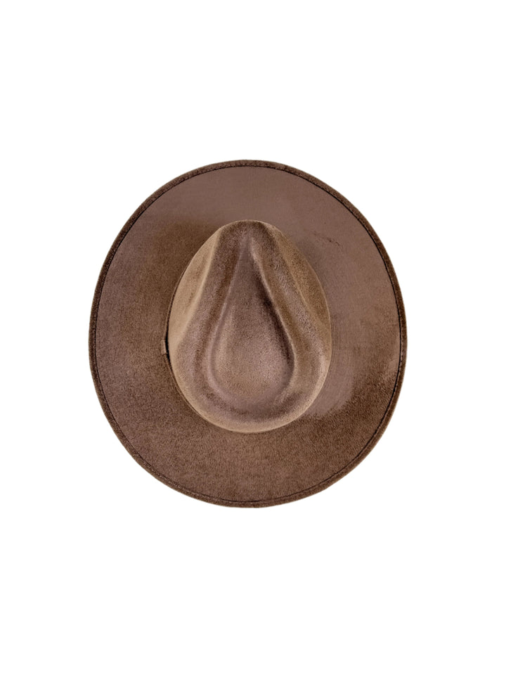 Vegan Suede Rancher Hat - Mocha