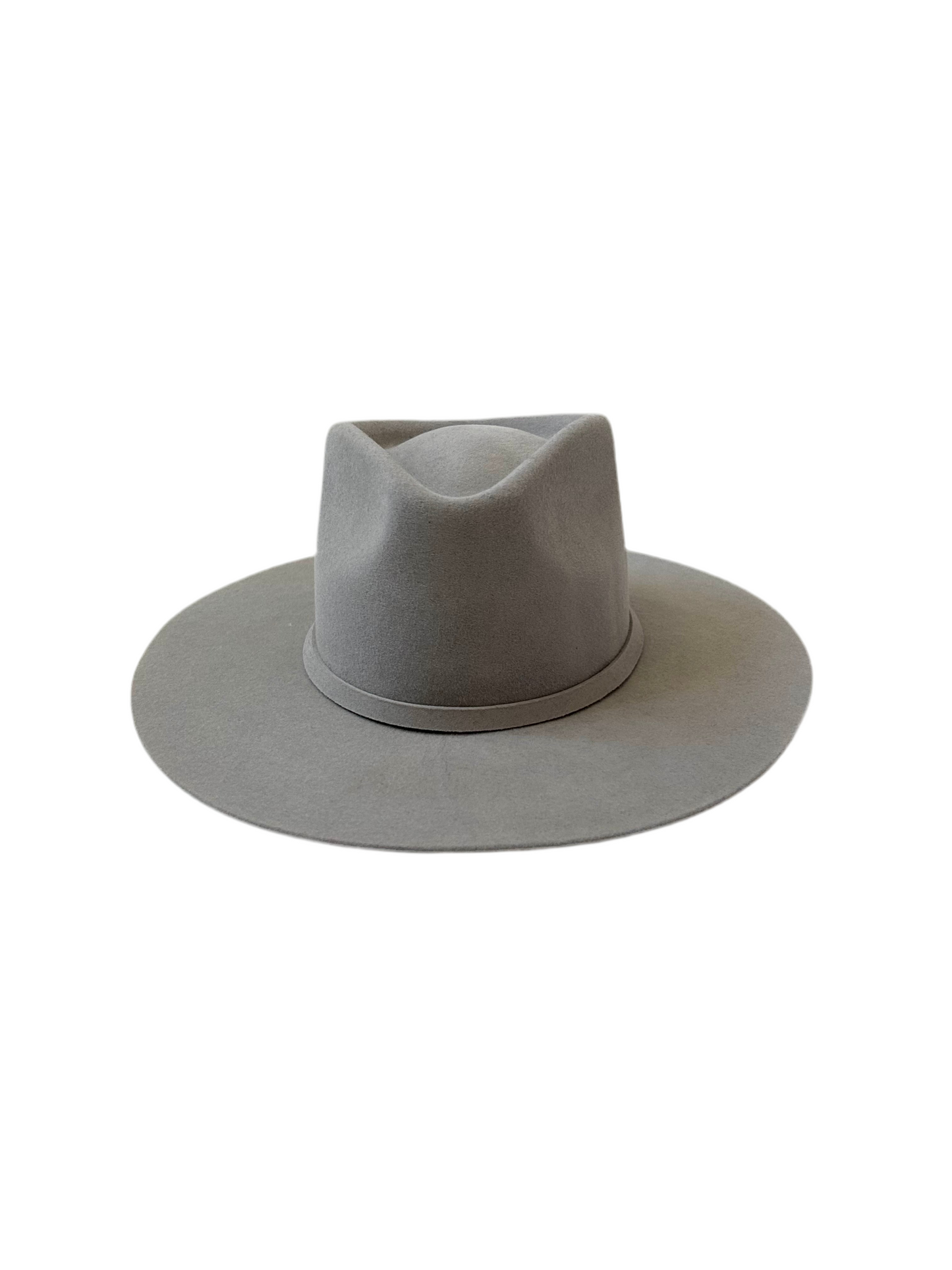 Emery Merino Wool Teardrop Rancher Hat - Grey