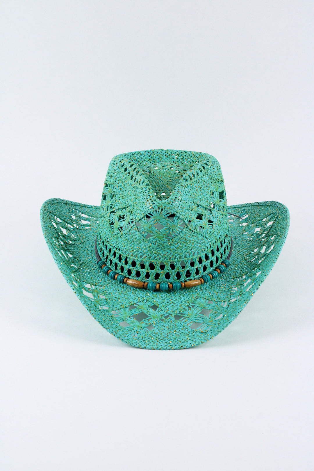 Bayside Rancher Raffia Hat - Aqua Green