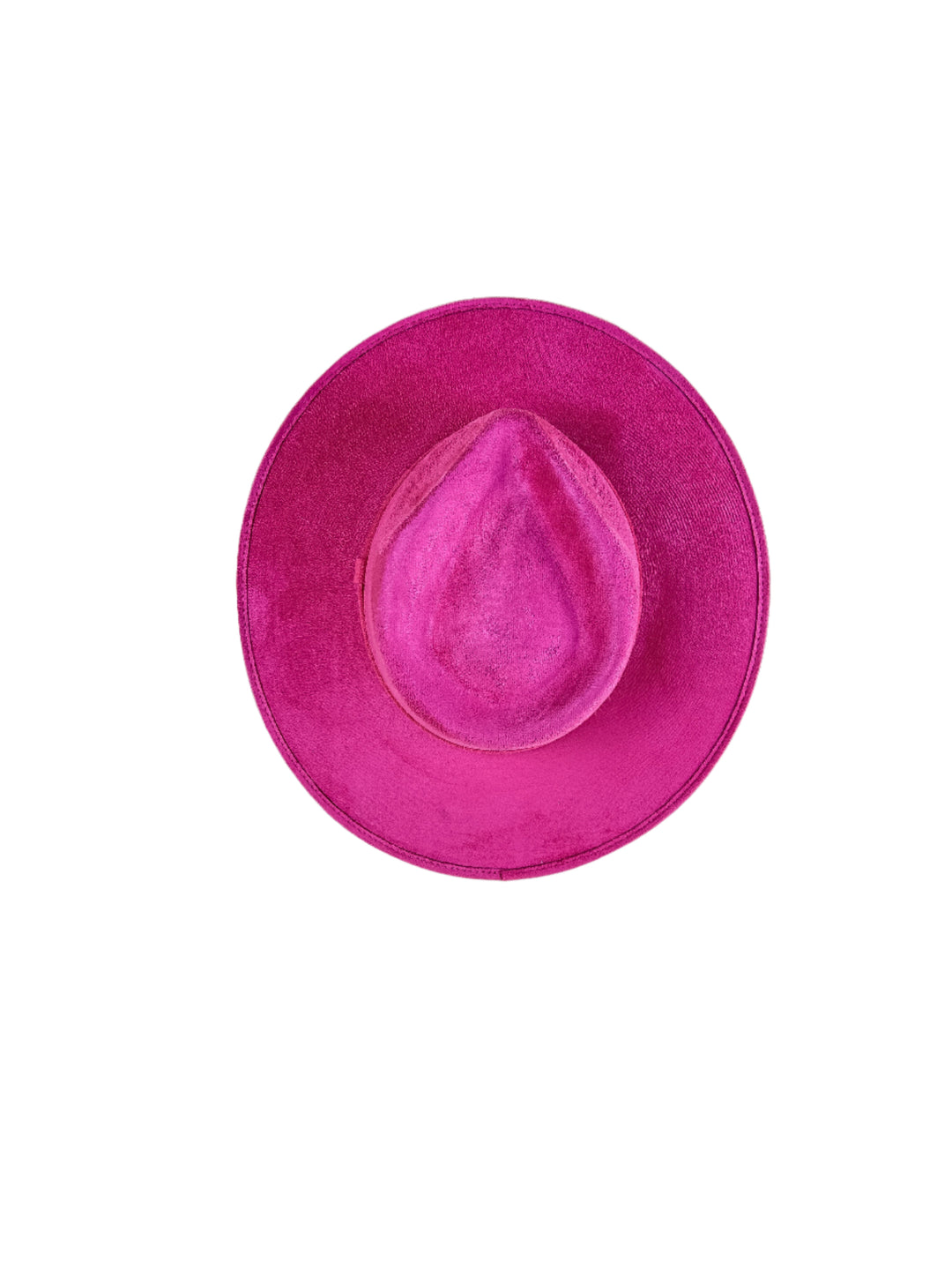 Vegan Suede Teardrop Hat - Magenta Pink
