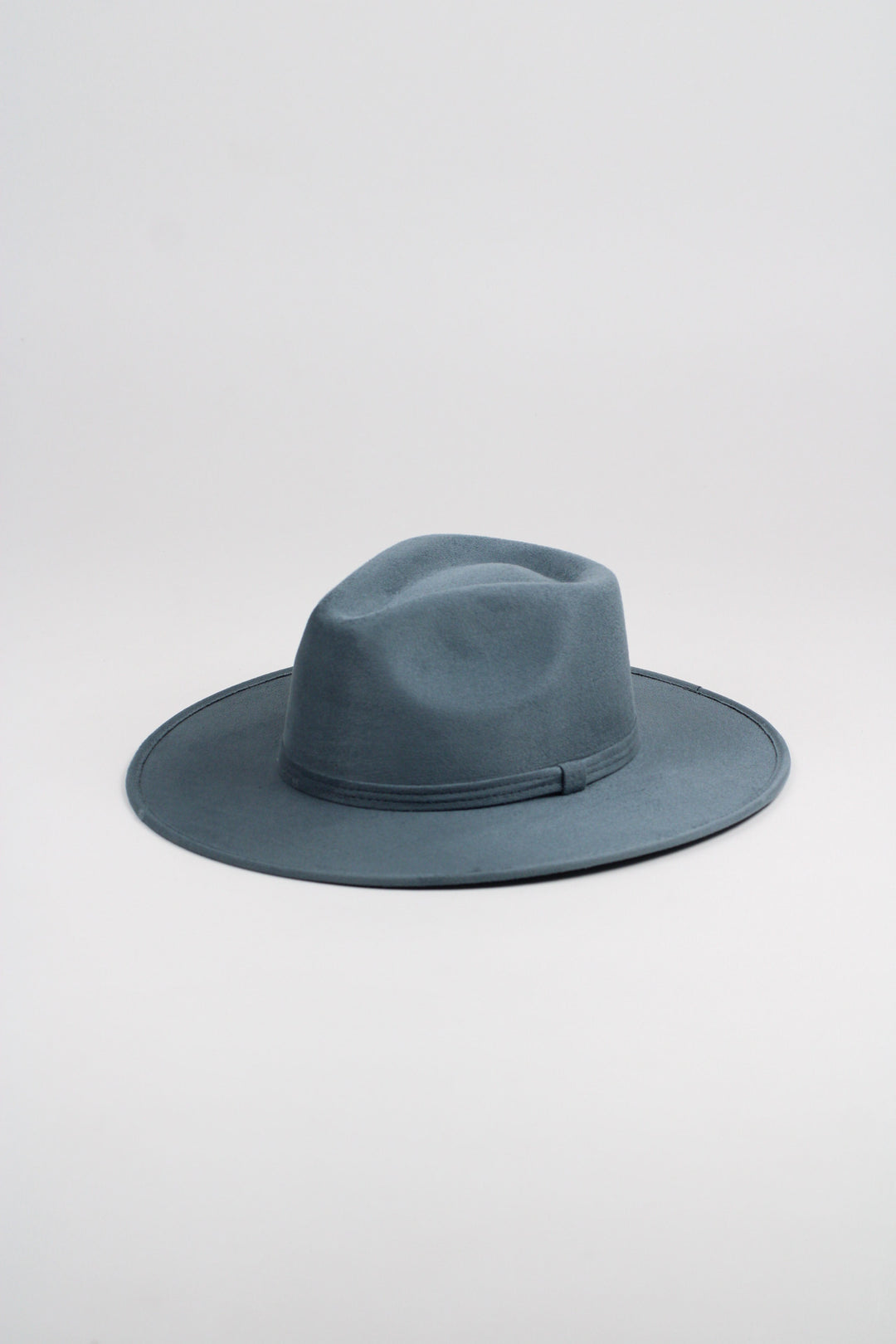 Vegan Suede Rancher Hat - Peacock Blue