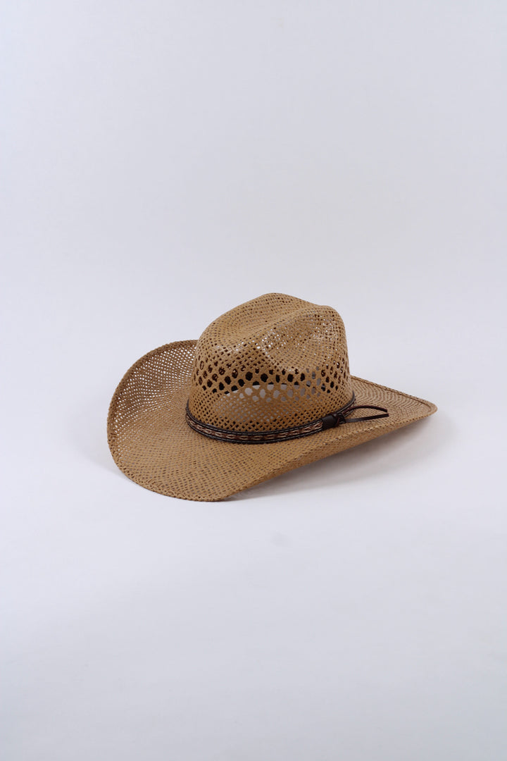 El Dorado Raffia Cowboy Hat - Camel