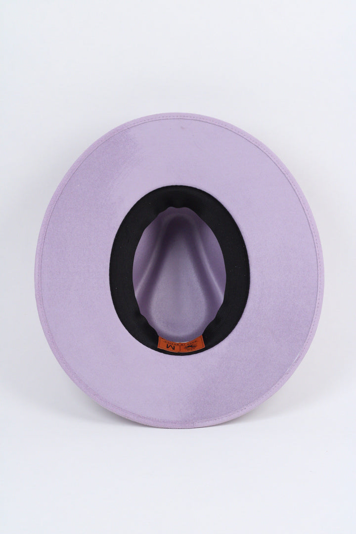 Vegan Suede Rancher Hat - Lavender