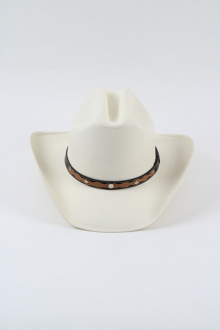 Kids Lonestar Cattlemen Straw Cowboy Hat - Ivory