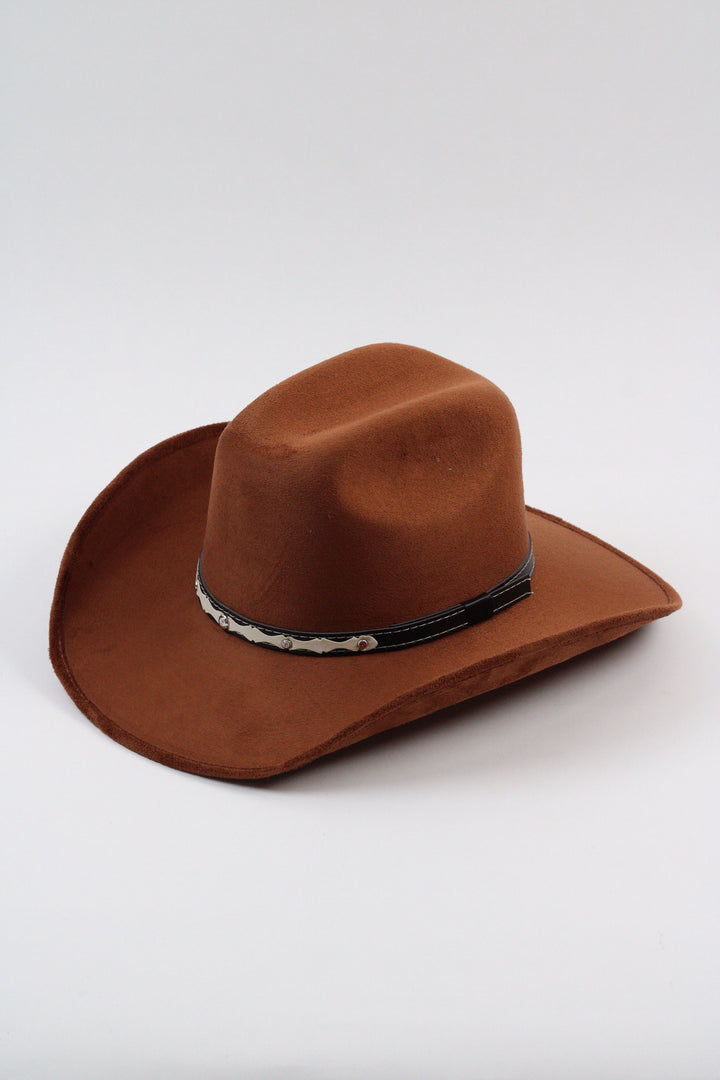 Austin Vegan Suede Cowboy Hat- Caramel