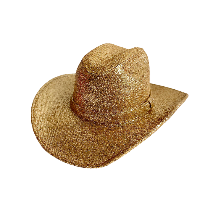 Western Cowboy Glitter Hat- Gold